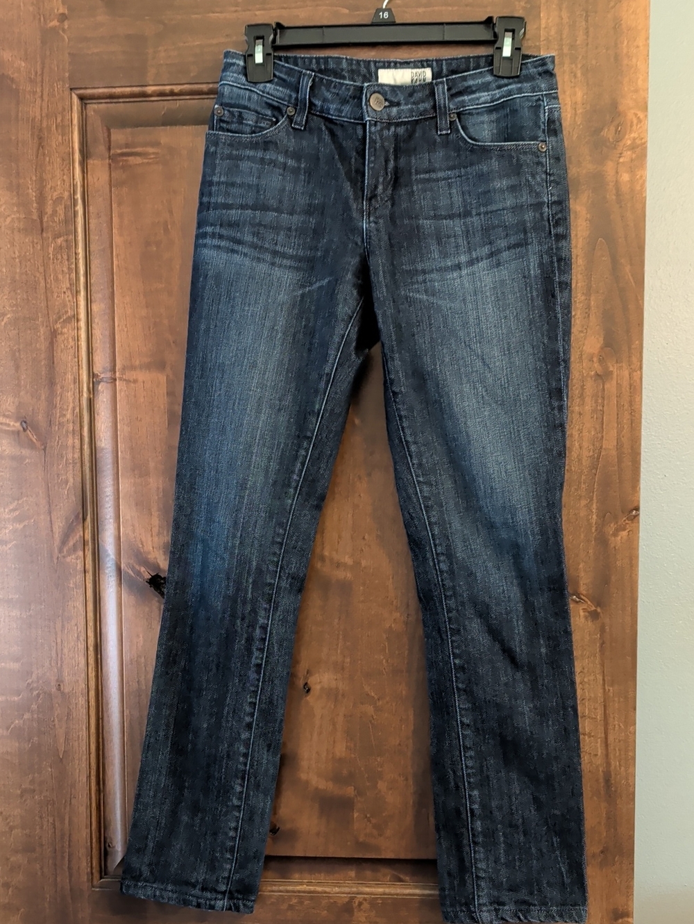 David Kahn Straight Leg Jeans in Dark Blue Wash